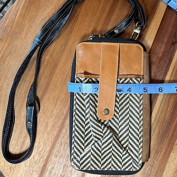 Vann & CoPrism Herringbone Cellphone Crossbody Wallet Purse - Picture 14 of 16
